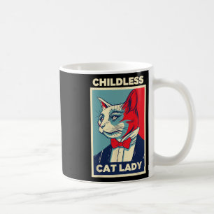 Childless Cat Lady 2024 Funny Cat Lover Mum Woman  Coffee Mug