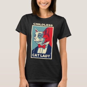 Childless Cat Lady 2024 Funny Cat Lover Mum Woman T-Shirt