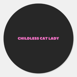 Childless Cat Lady 2024 Millennial Classic Round Sticker