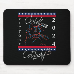 Childless Cat Lady 2024 Patriotic Feminist Vote ‘2 Mouse Mat