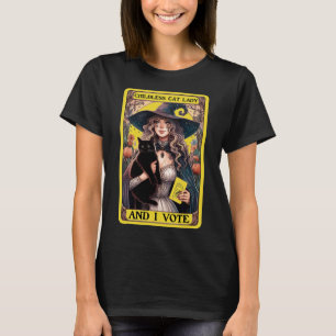 Childless Cat Lady And I Vote T-Shirt