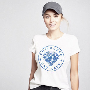 Childless Cat Lady Brave Proud Independant T-Shirt