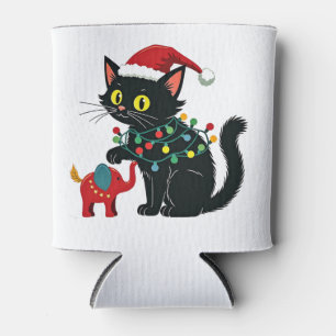 Childless Cat Lady Christmas Kamala Trump  Can Cooler