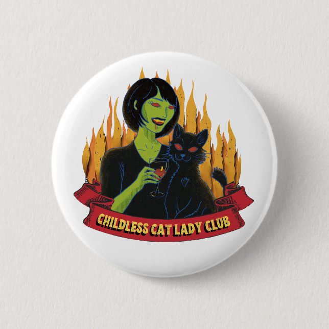 Childless Cat Lady Club - Button (Front)