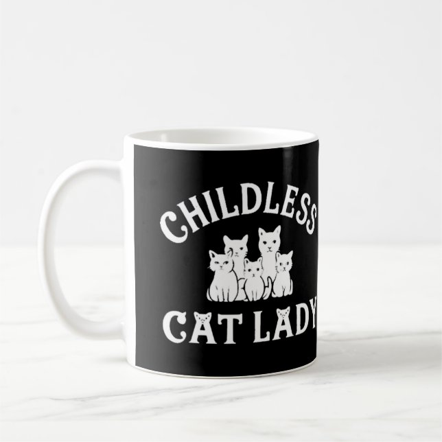 childless cat lady coffee mug (Left)