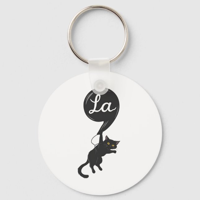 Childless Cat Lady Comma - La Kamala Harris For Pr Key Ring (Front)