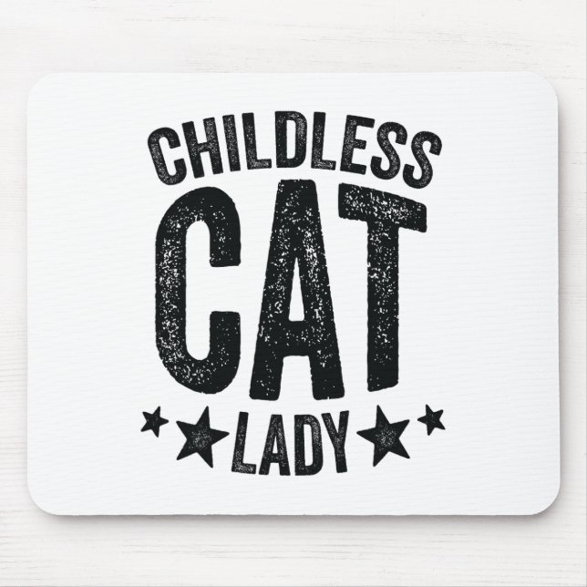 Childless Cat Lady Comma La Kamala Harris For Pres Mouse Mat (Front)