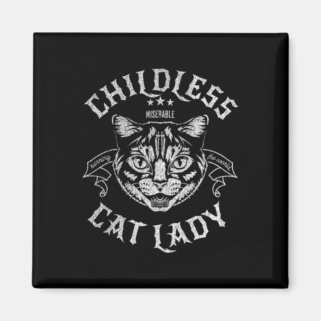 Childless Cat Lady Feminist Voting  Magnet (Front)