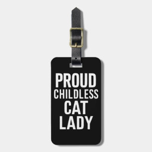 Childless Cat Lady for Cat Mum Women Cat Lady  Luggage Tag