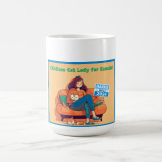Childless Cat Lady for Harris/Walz Coffee Mug