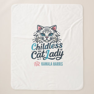Childless cat lady for Kamala Harris Sherpa Blanket