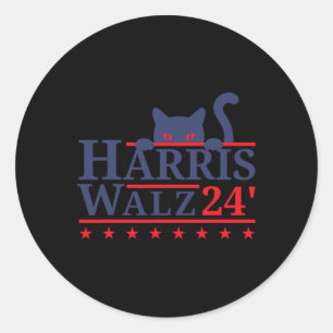 Childless Cat Lady For Kamala Harris Tim Wheimer 2 Classic Round Sticker