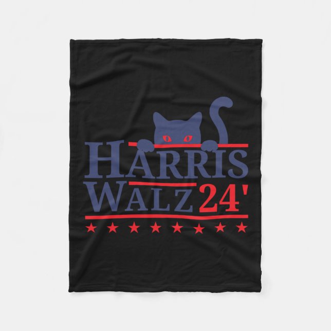 Childless Cat Lady For Kamala Harris Tim Wheimer 2 Fleece Blanket (Front)