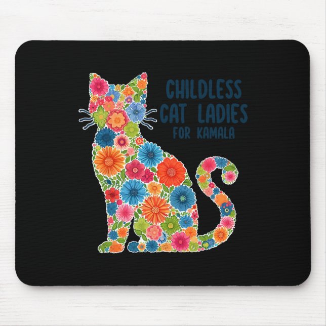 Childless Cat Lady For Kamala  Mouse Mat (Front)