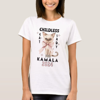 Childless Cat Lady for Kamala  T-Shirt