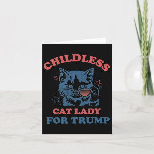 Childless Cat Lady For Trump Funny 2024 Election  Card