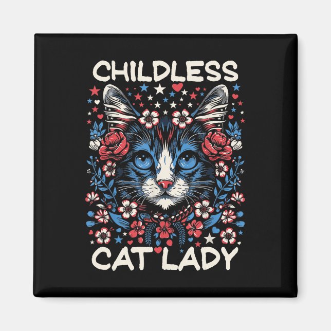 Childless Cat Lady Funny Cat Lover 4  Magnet (Front)