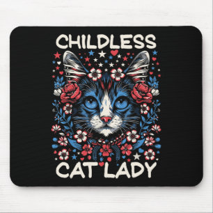 Childless Cat Lady Funny Cat Lover 4 Mouse Mat