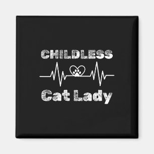 Childless Cat Lady Funny Cat Lover 5 Magnet