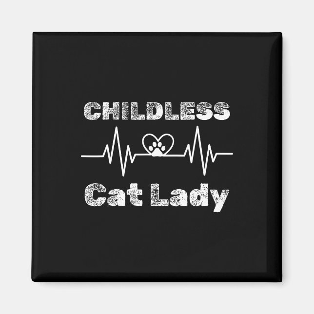 Childless Cat Lady Funny Cat Lover 5  Magnet (Front)