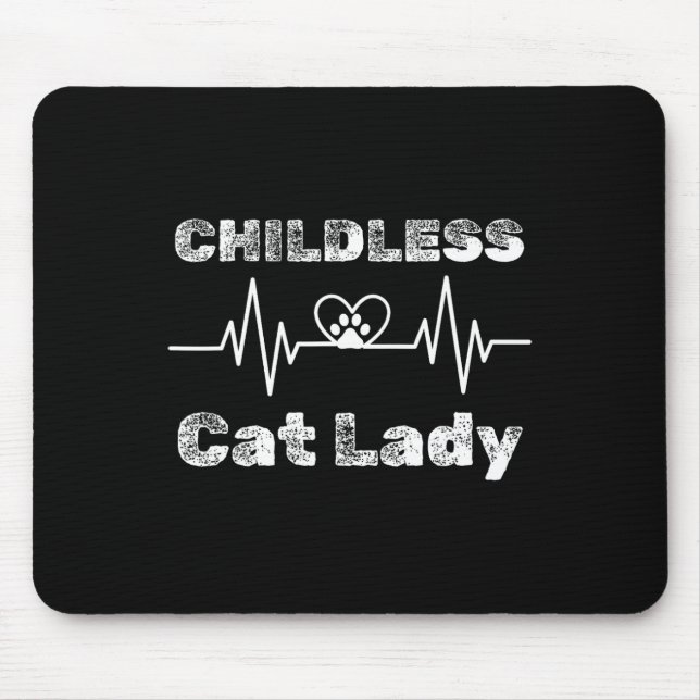 Childless Cat Lady Funny Cat Lover 5  Mouse Mat (Front)