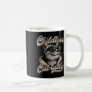 Childless Cat Lady Funny Cat Lover Graphic Coffee Mug