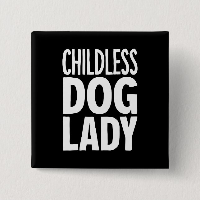 Childless Cat Lady Funny Vote 2024 15 Cm Square Badge (Front)