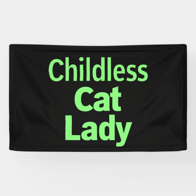 Childless Cat Lady Funny Vote 2024 Banner (Horizontal)