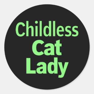 Childless Cat Lady Funny Vote 2024 Classic Round Sticker