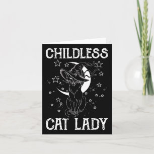 Childless Cat Lady Halloween Cat Shirt For Women Card