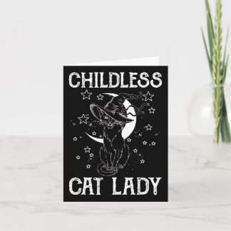 Childless Cat Lady Halloween Cat Shirt For Women Card