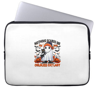 Childless Cat Lady Halloween Spooky Ghost Costume Laptop Sleeve