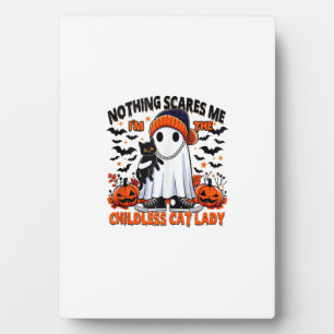 Childless Cat Lady Halloween Spooky Ghost Costume Plaque