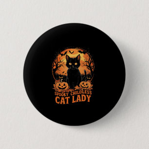 Childless Cat Lady Halloween Spooky Witch Election 6 Cm Round Badge