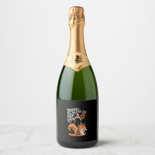 Childless Cat Lady Halloween Spooky Witch Election Sparkling Wine Label