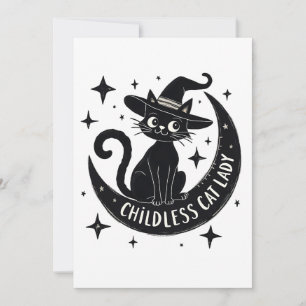 Childless Cat Lady Harris Walz Halloween Pastel Holiday Card
