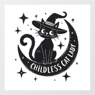 Childless Cat Lady Harris Walz Halloween Pastel Window Cling