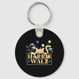 Childless Cat Lady Harris Wheimer Waltz Floral Wom Key Ring