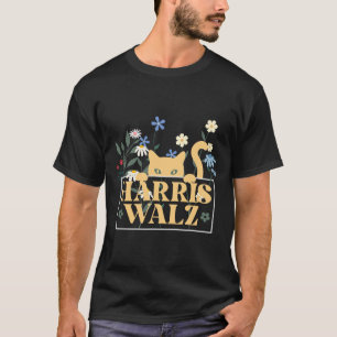 Childless Cat Lady Harris Wheimer Waltz Floral Wom T-Shirt