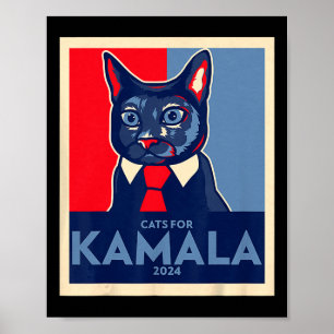Childless Cat Lady Is Voting Kamala Harris 2024 1  Poster