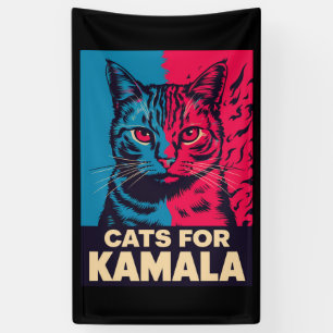 Childless Cat Lady is Voting Kamala Harris 2024 Banner