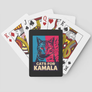 Childless Cat Lady is Voting Kamala Harris 2024 Playing Cards