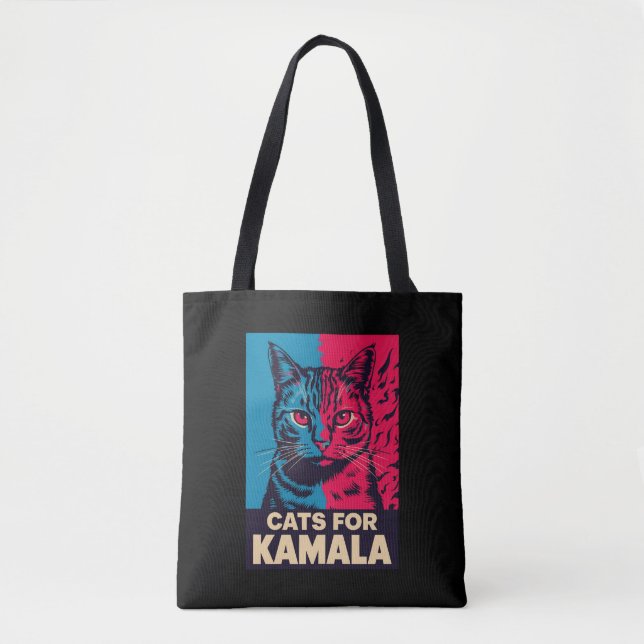 Childless Cat Lady is Voting Kamala Harris 2024 Tote Bag (Front)