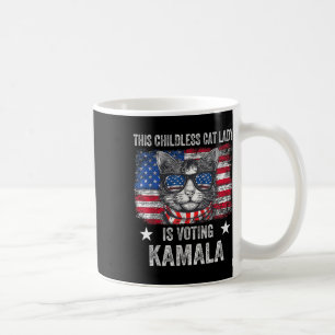Childless Cat Lady Is Voting Kamala Harris 2024 Us Coffee Mug