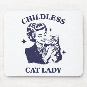 Childless Cat Lady Kamala 2024 Harris Feminist Wom Mouse Mat