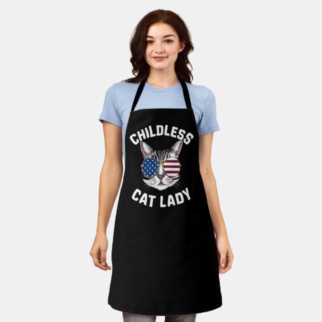 Childless Cat Lady Kamala Harris 2024 Apron (Worn)