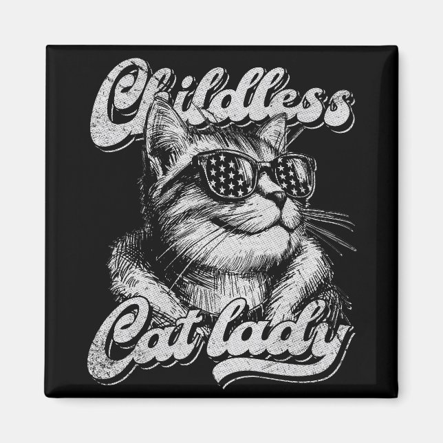 Childless Cat Lady Kamala Harris 2024 Magnet (Front)