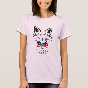 Childless Cat Lady Kamala Harris 2024 President T-Shirt