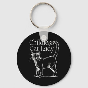 Childless Cat Lady Key Ring
