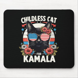Childless Cat Lady Ladies For Kamala Harris Voting Mouse Mat
